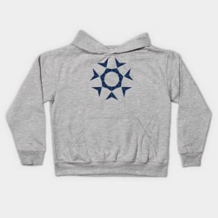 7 point dark blue star Kids Hoodie